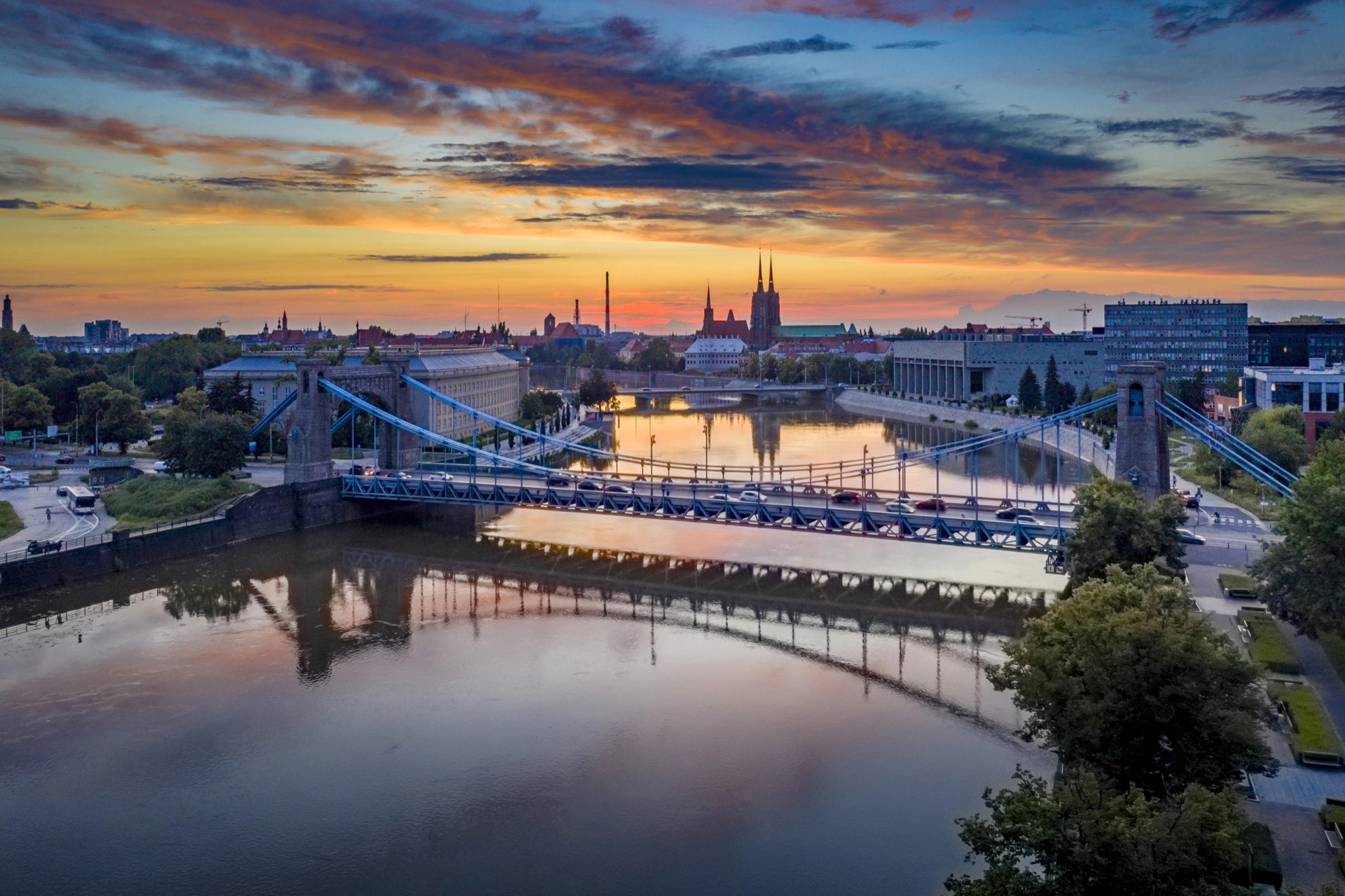 Bridge over the Oder River in Wrocław